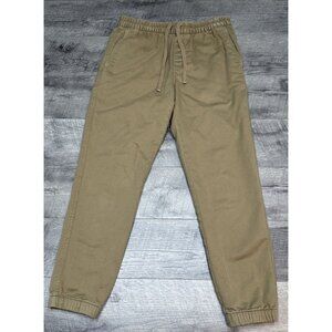 Banana Republic Travel Jogger Pants Womens Small Tan Pull On Elastic Ankle